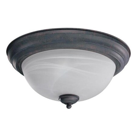 Quorum Two Light Toasted Sienna Bowl Flush Mount 3066-13-44